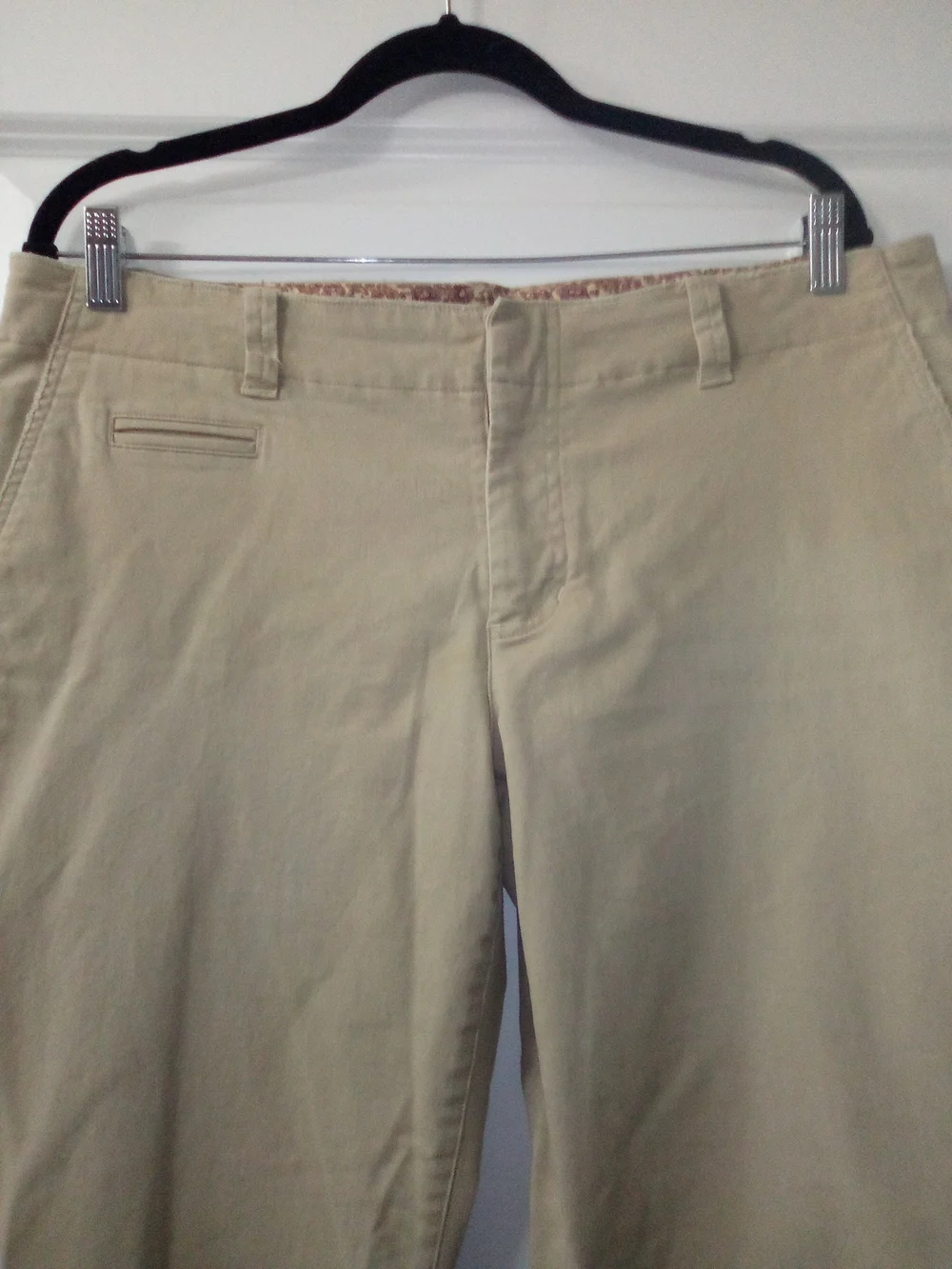 American Eagle Outfitters Y2K Light Academia Preppy Khaki Flare Trousers Size XL - Picture 2 of 8
